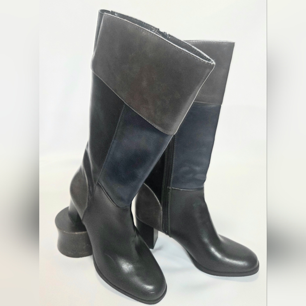 New York Transit Brown Heeled Boots